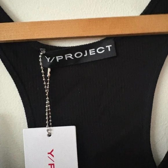Y/Project Black Racerback Ribbed Tank - Picture 2 of 4